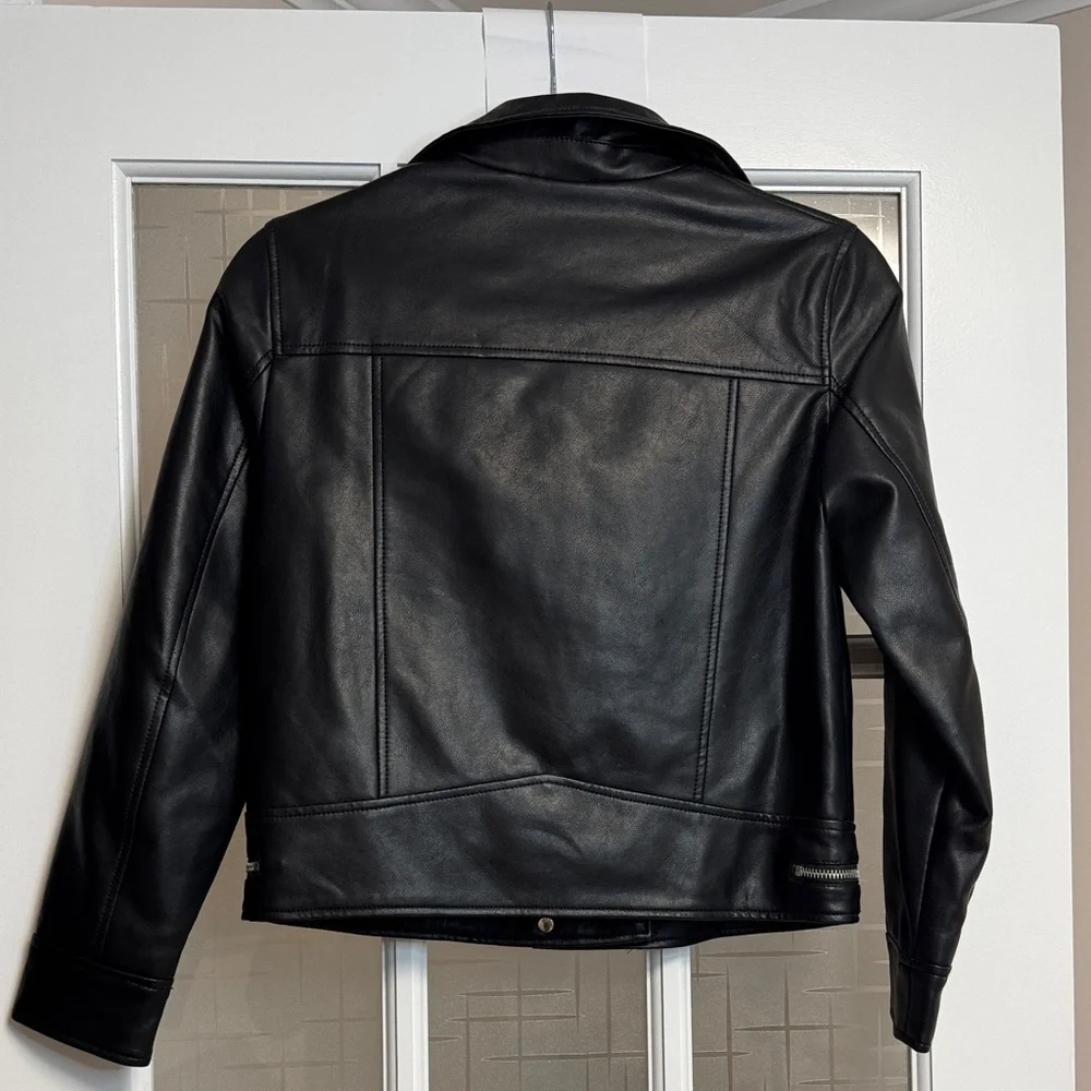 Zara Sleek Black Biker Jacket